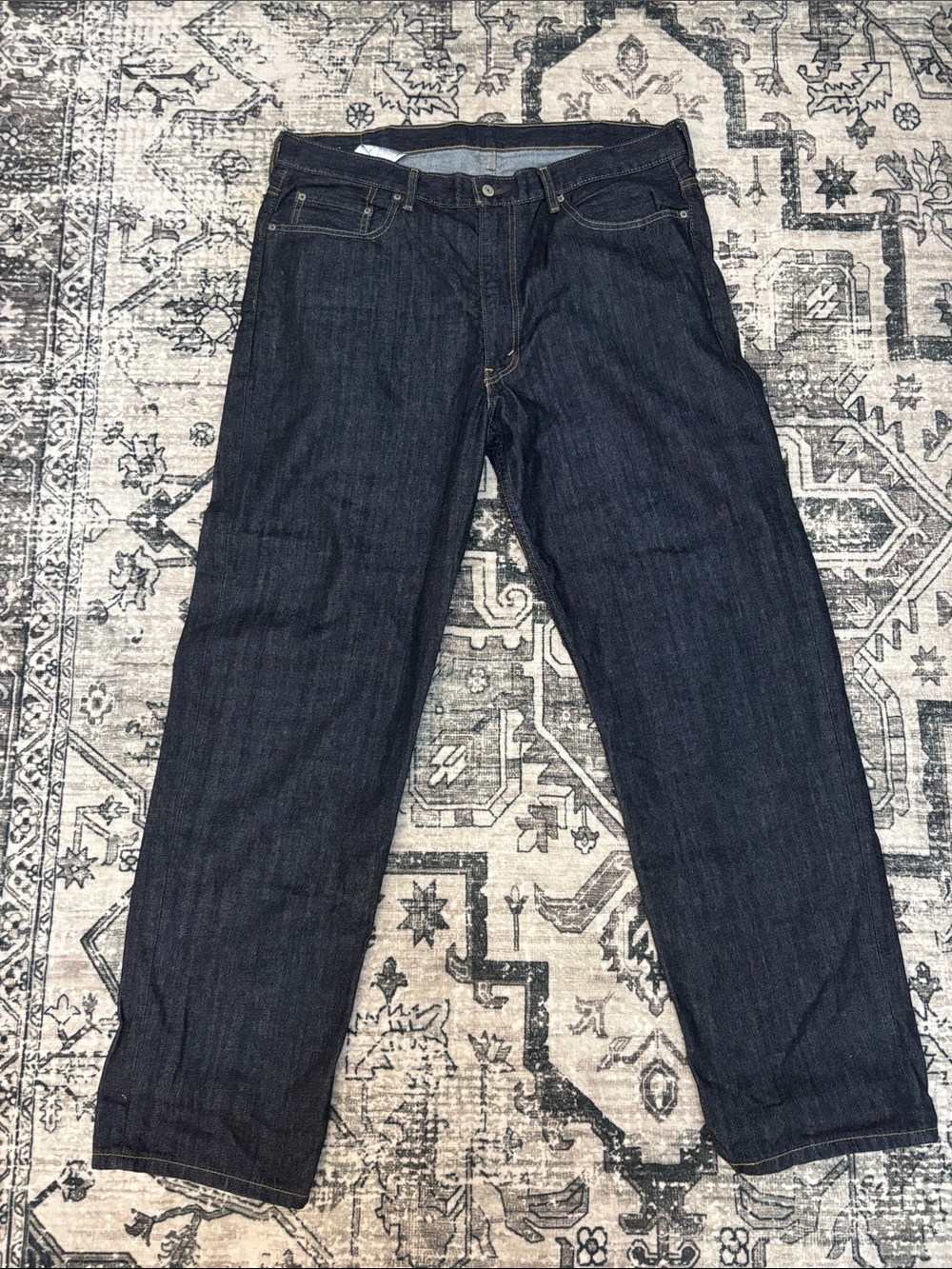 Levis Men's Dark Blue Straight-Leg Jeans